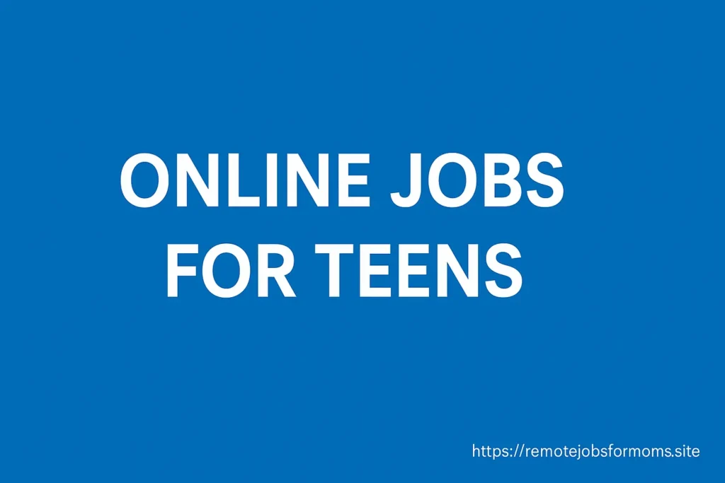 Teenager working on a laptop at home, representing flexible and legit online jobs for teens to earn money safely and build skills.
